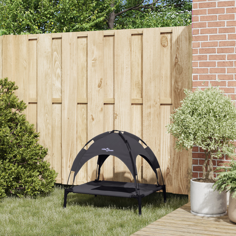 Produktbild för Hundsäng Svart 76 x 62 x 70,5 cm Stål