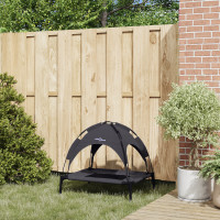Produktbild för Hundsäng Svart 76 x 62 x 70,5 cm Stål