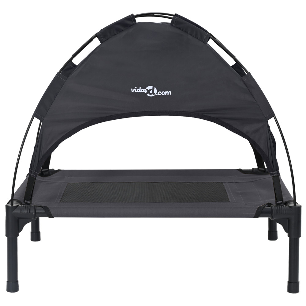 Produktbild för Hundsäng Svart 76 x 62 x 70,5 cm Stål