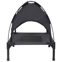 Produktbild för Hundsäng Svart 76 x 62 x 70,5 cm Stål