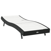 Produktbild för Solstol Reclining Svart och Vitt 197 x 70 x 82 cm konstrotting