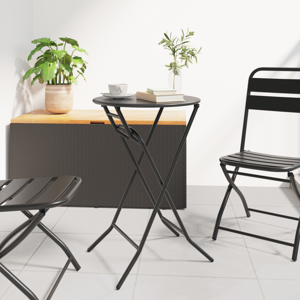 Produktbild för Trädgårdsbord Antracit 50 x 50 x 72 cm Metall