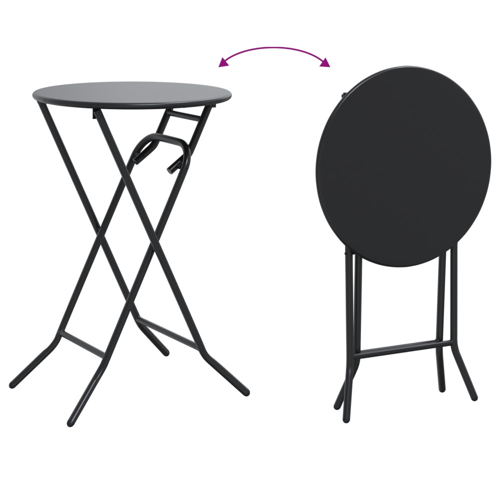 Produktbild för Trädgårdsbord Antracit 50 x 50 x 72 cm Metall