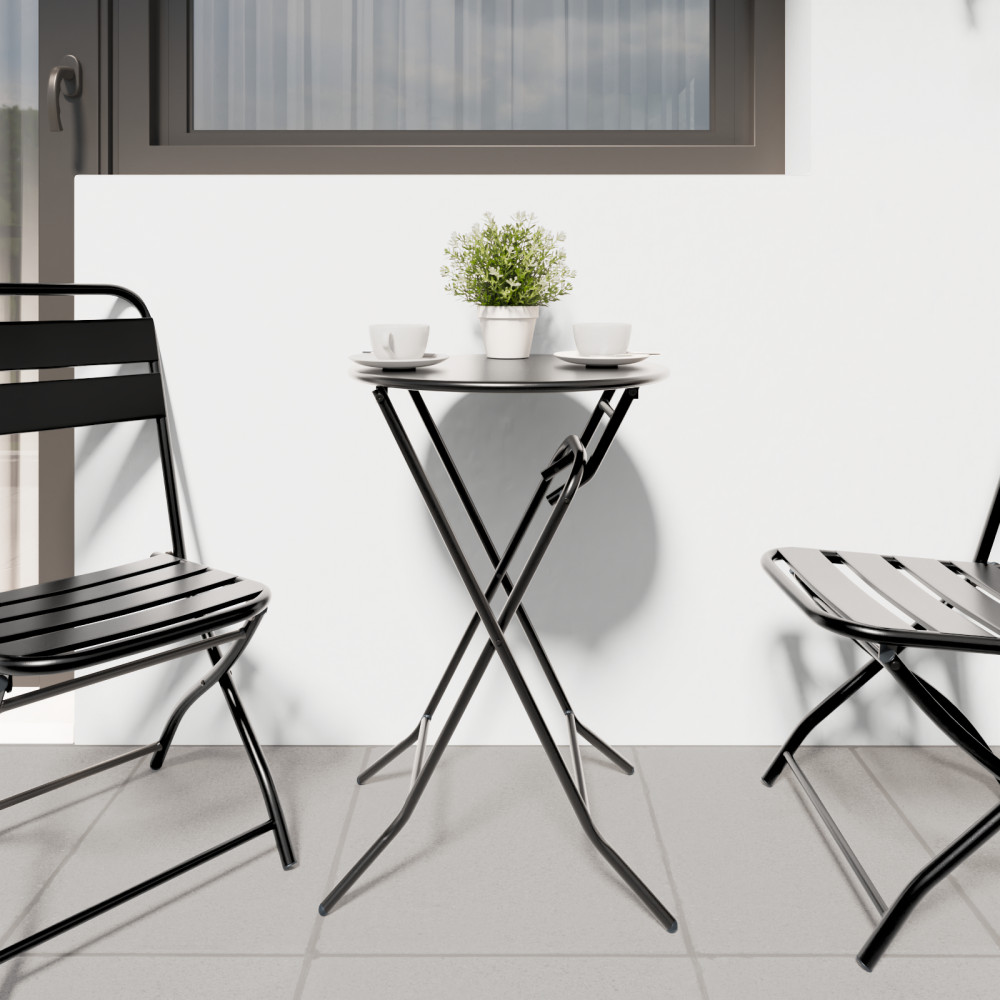 Produktbild för Trädgårdsbord Antracit 50 x 50 x 72 cm Metall