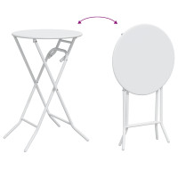 Produktbild för Trädgårdsbord Vit 50 x 50 x 72 cm Metall