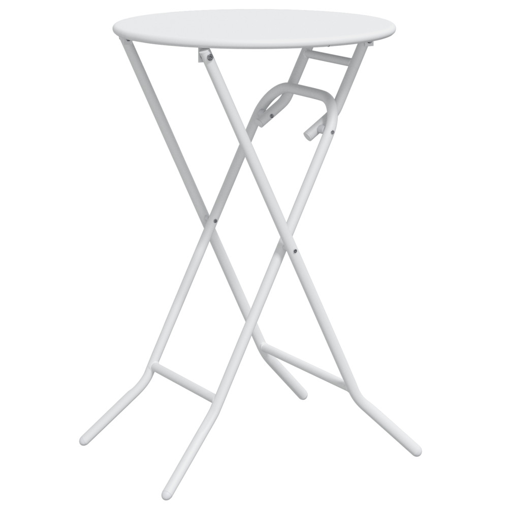 Produktbild för Trädgårdsbord Vit 50 x 50 x 72 cm Metall