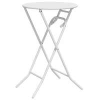 Produktbild för Trädgårdsbord Vit 50 x 50 x 72 cm Metall