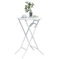 Produktbild för Trädgårdsbord Vit 50 x 50 x 72 cm Metall