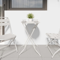 Produktbild för Trädgårdsbord Vit 50 x 50 x 72 cm Metall