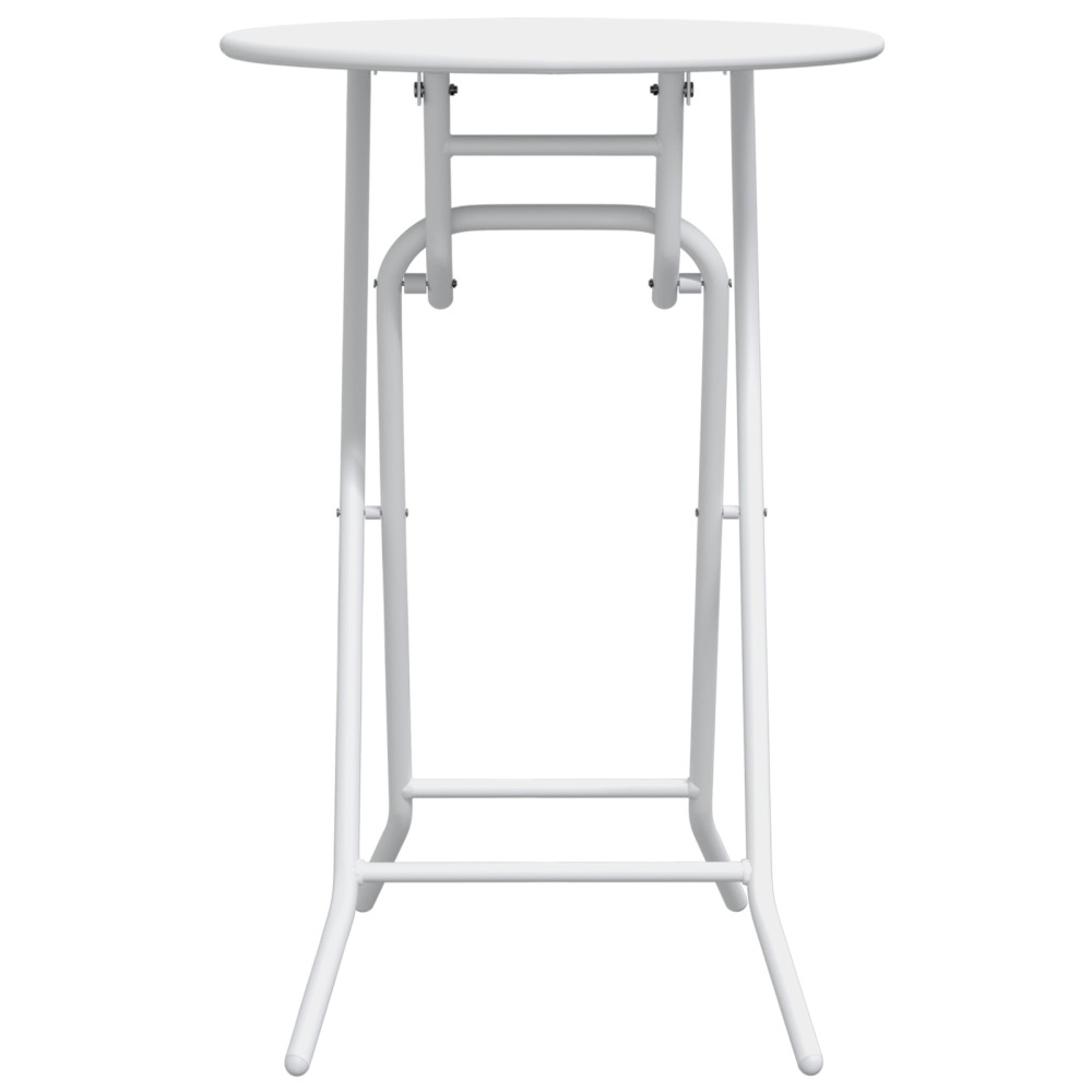 Produktbild för Trädgårdsbord Vit 50 x 50 x 72 cm Metall
