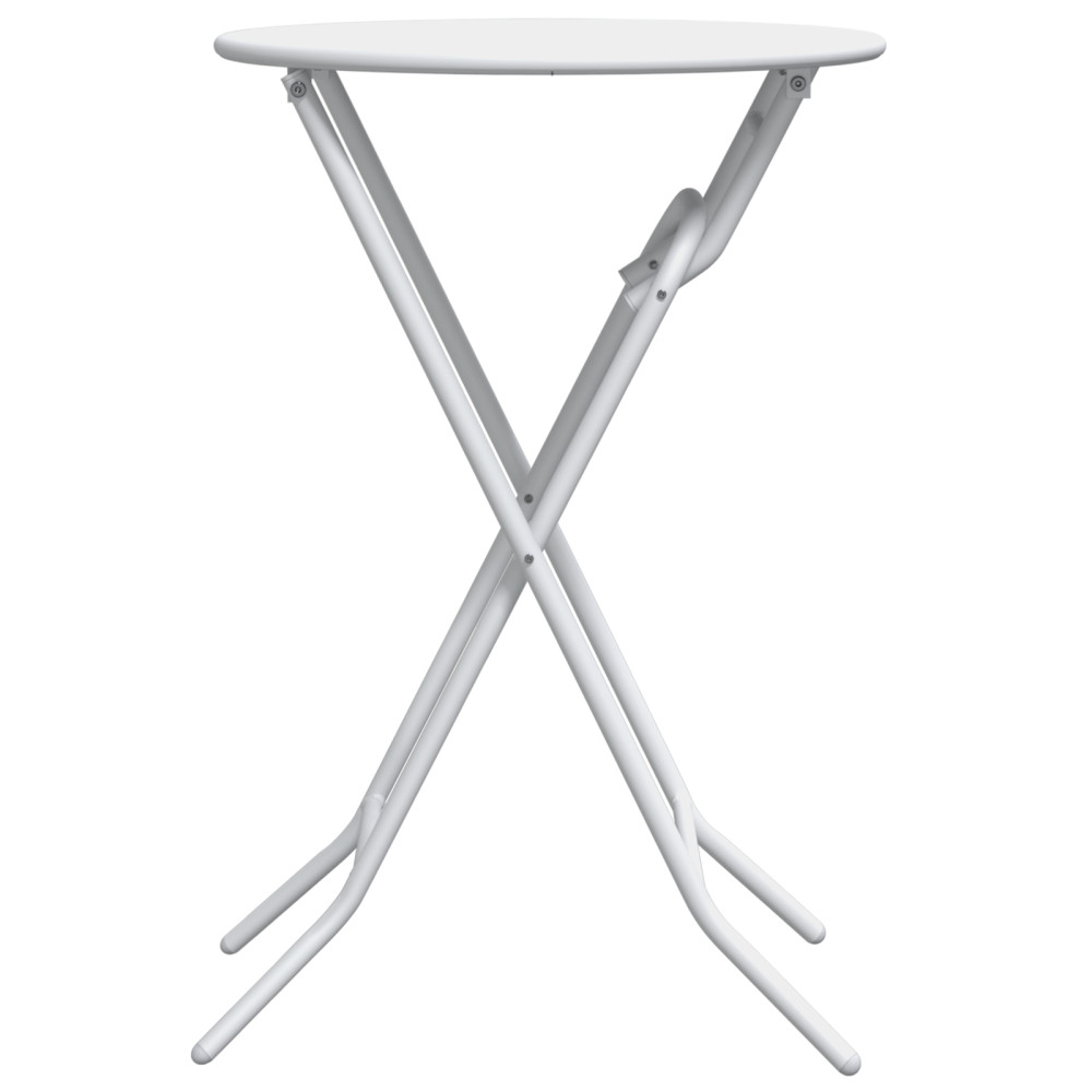 Produktbild för Trädgårdsbord Vit 50 x 50 x 72 cm Metall