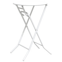 Produktbild för Trädgårdsbord Vit 50 x 50 x 72 cm Metall