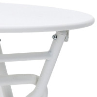 Produktbild för Trädgårdsbord Vit 50 x 50 x 72 cm Metall