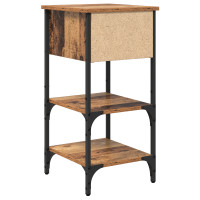 Produktbild för Nattduksbord 2 pcs Brun 33,5 x 36 x 70 cm Konstruerat trä