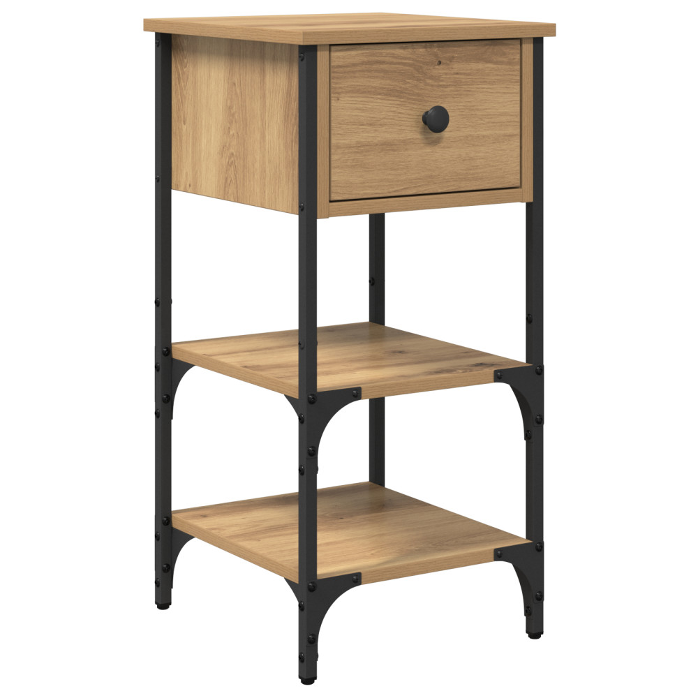 Produktbild för Nattduksbord 2 pcs Brun 33,5 x 36 x 70 cm Konstruerat trä