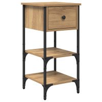 Produktbild för Nattduksbord 2 pcs Brun 33,5 x 36 x 70 cm Konstruerat trä