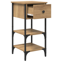 Produktbild för Nattduksbord 2 pcs Brun 33,5 x 36 x 70 cm Konstruerat trä