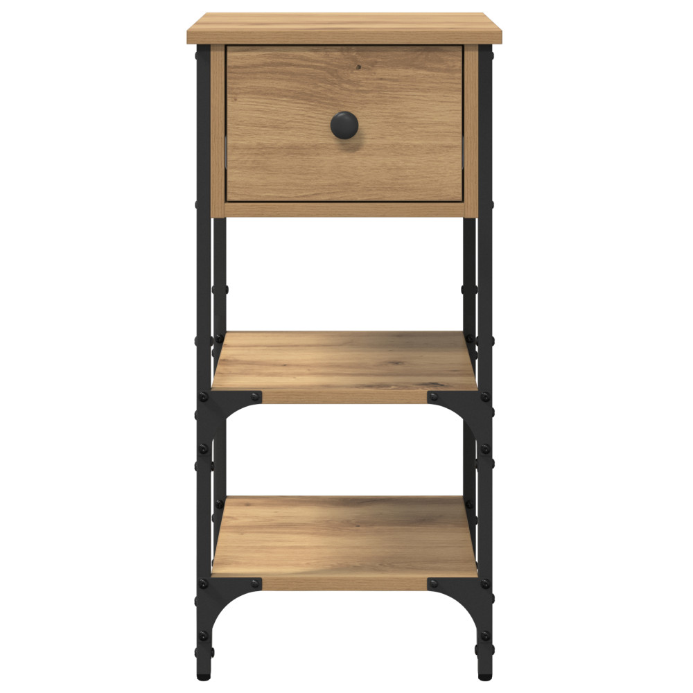 Produktbild för Nattduksbord 2 pcs Brun 33,5 x 36 x 70 cm Konstruerat trä