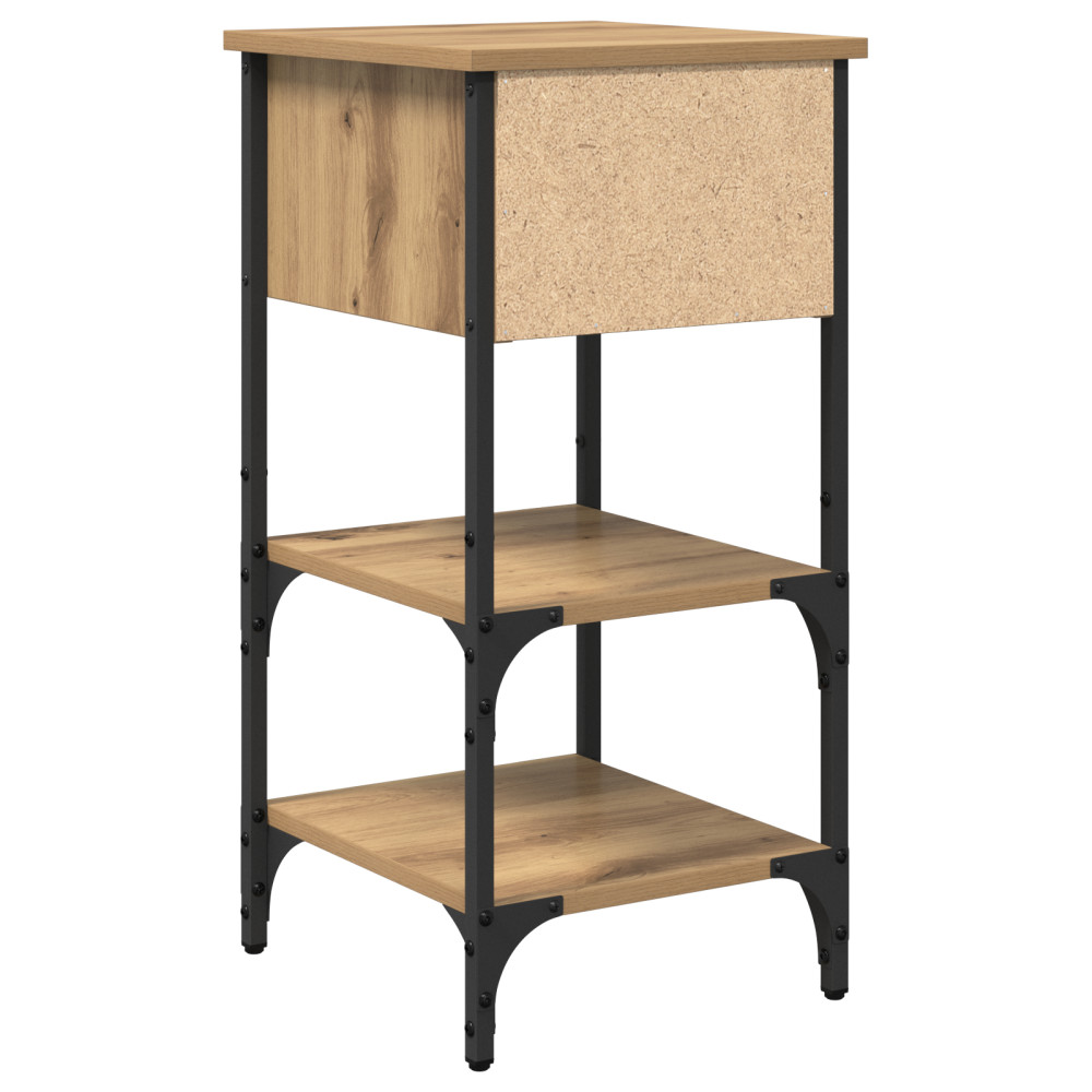 Produktbild för Nattduksbord 2 pcs Brun 33,5 x 36 x 70 cm Konstruerat trä