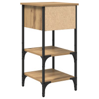 Produktbild för Nattduksbord 2 pcs Brun 33,5 x 36 x 70 cm Konstruerat trä