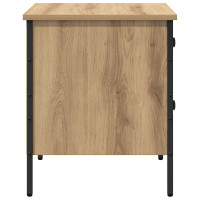 Produktbild för Sängbord artisan ek 40 x 42 x 50 cm Konstruktionsträ och metall