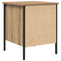 Produktbild för Sängbord artisan ek 40 x 42 x 50 cm Konstruktionsträ och metall