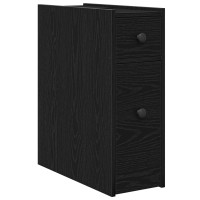 Produktbild för Badrumsmöbelset Svart Ek 80 x 18 x 60 cm Konstruerat trä