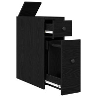 Produktbild för Badrumsmöbelset Svart Ek 80 x 18 x 60 cm Konstruerat trä