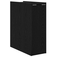 Produktbild för Badrumsmöbelset Svart Ek 80 x 18 x 60 cm Konstruerat trä