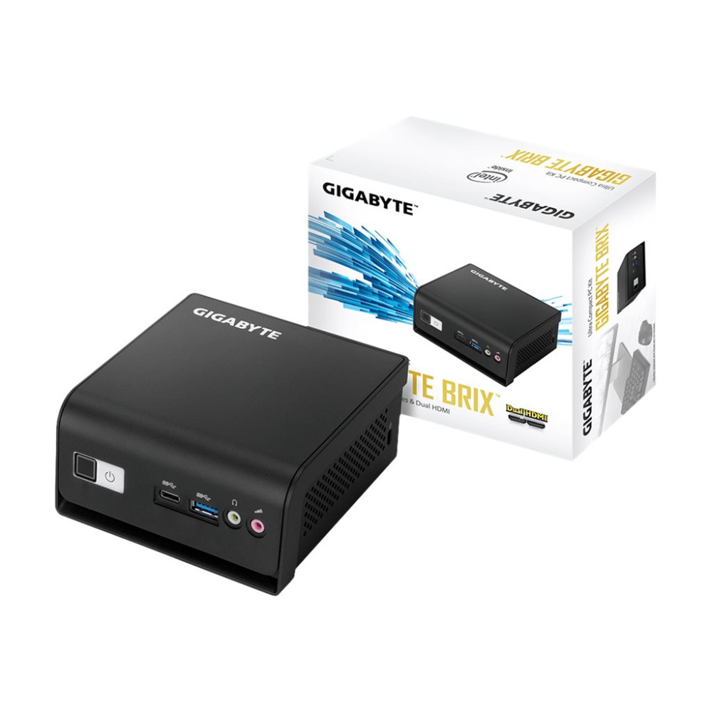 Produktbild för Gigabyte BRIX GB-BLPD-5005R (rev. 1.0) - Ultra Compact PC Kit - Pentium Silver J5005 1.5 GHz - 0 GB - ingen HDD