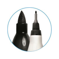 Produktbild för Märkpenna SHARPIE Twin Tip svart 12/fp