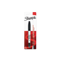 Produktbild för Märkpenna SHARPIE Twin Tip svart 12/fp