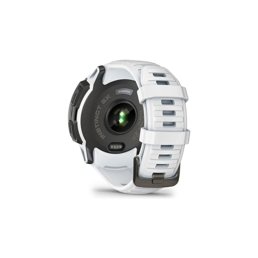 Produktbild för Garmin Instinct 2X Solar - fiberförstärkta polymerer - Ja smart klocka med band - 64 MB - whitestone
