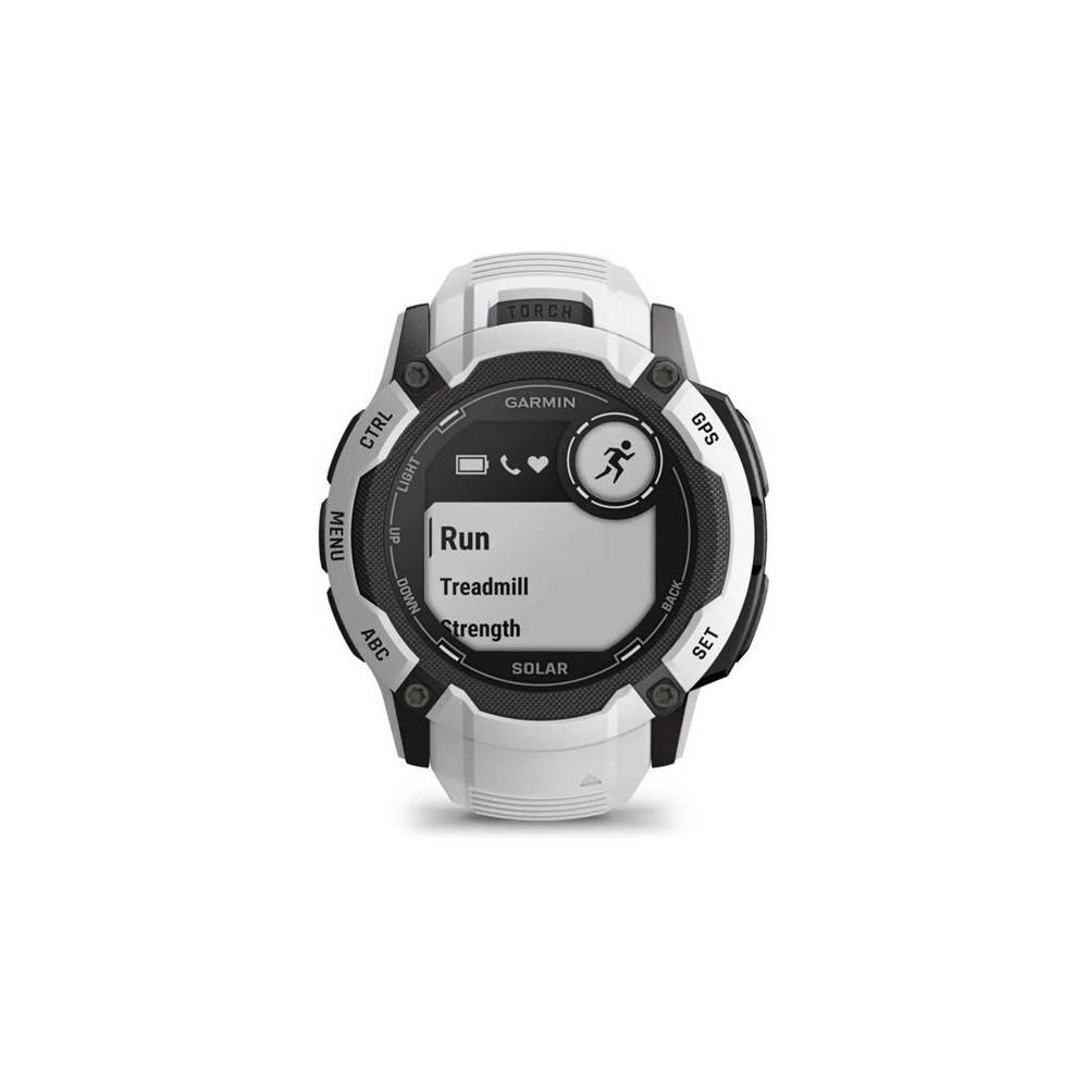 Produktbild för Garmin Instinct 2X Solar - fiberförstärkta polymerer - Ja smart klocka med band - 64 MB - whitestone