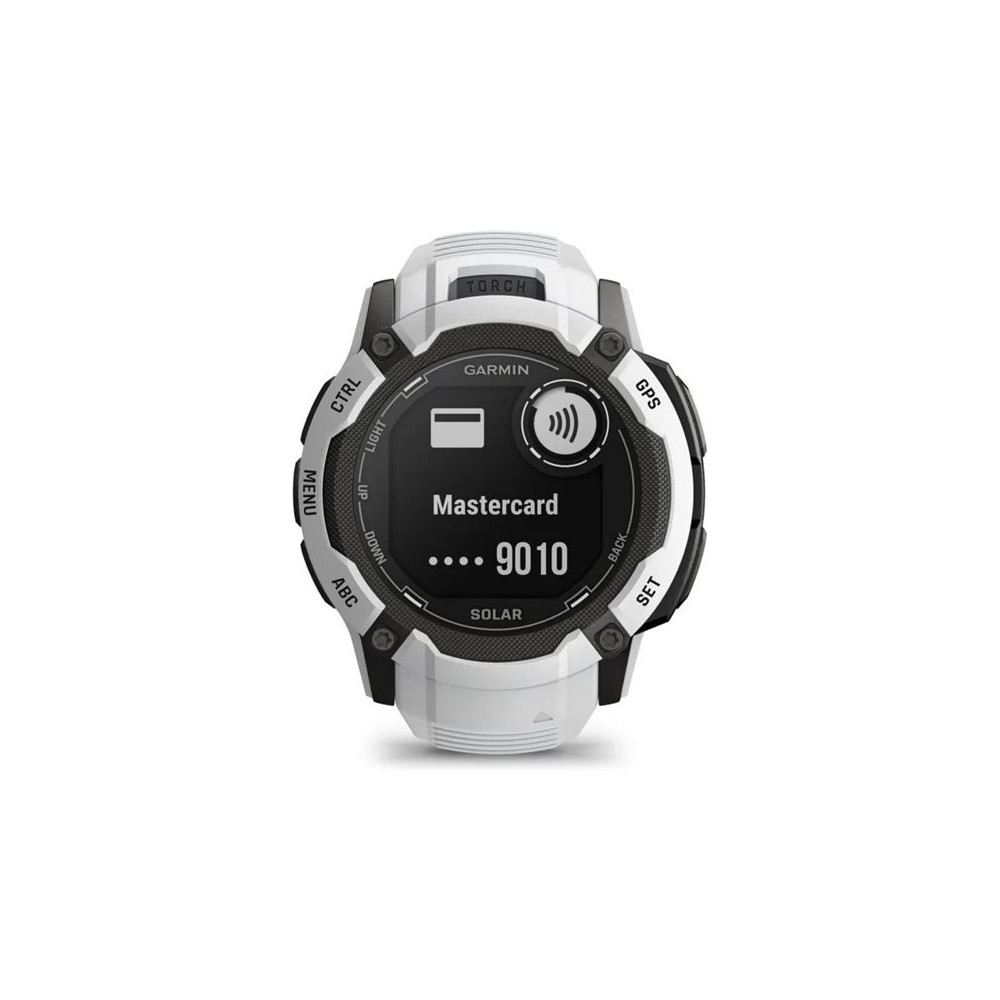Produktbild för Garmin Instinct 2X Solar - fiberförstärkta polymerer - Ja smart klocka med band - 64 MB - whitestone