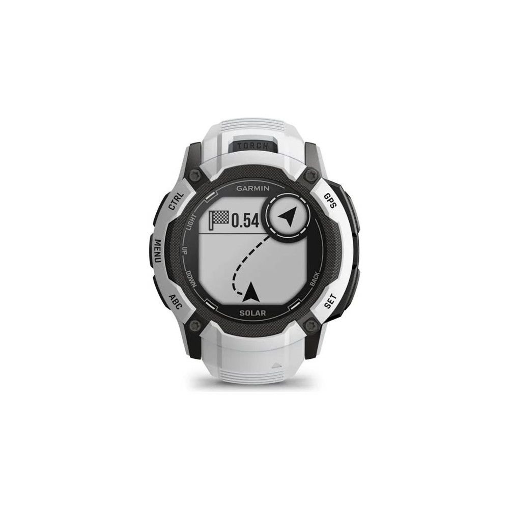 Produktbild för Garmin Instinct 2X Solar - fiberförstärkta polymerer - Ja smart klocka med band - 64 MB - whitestone