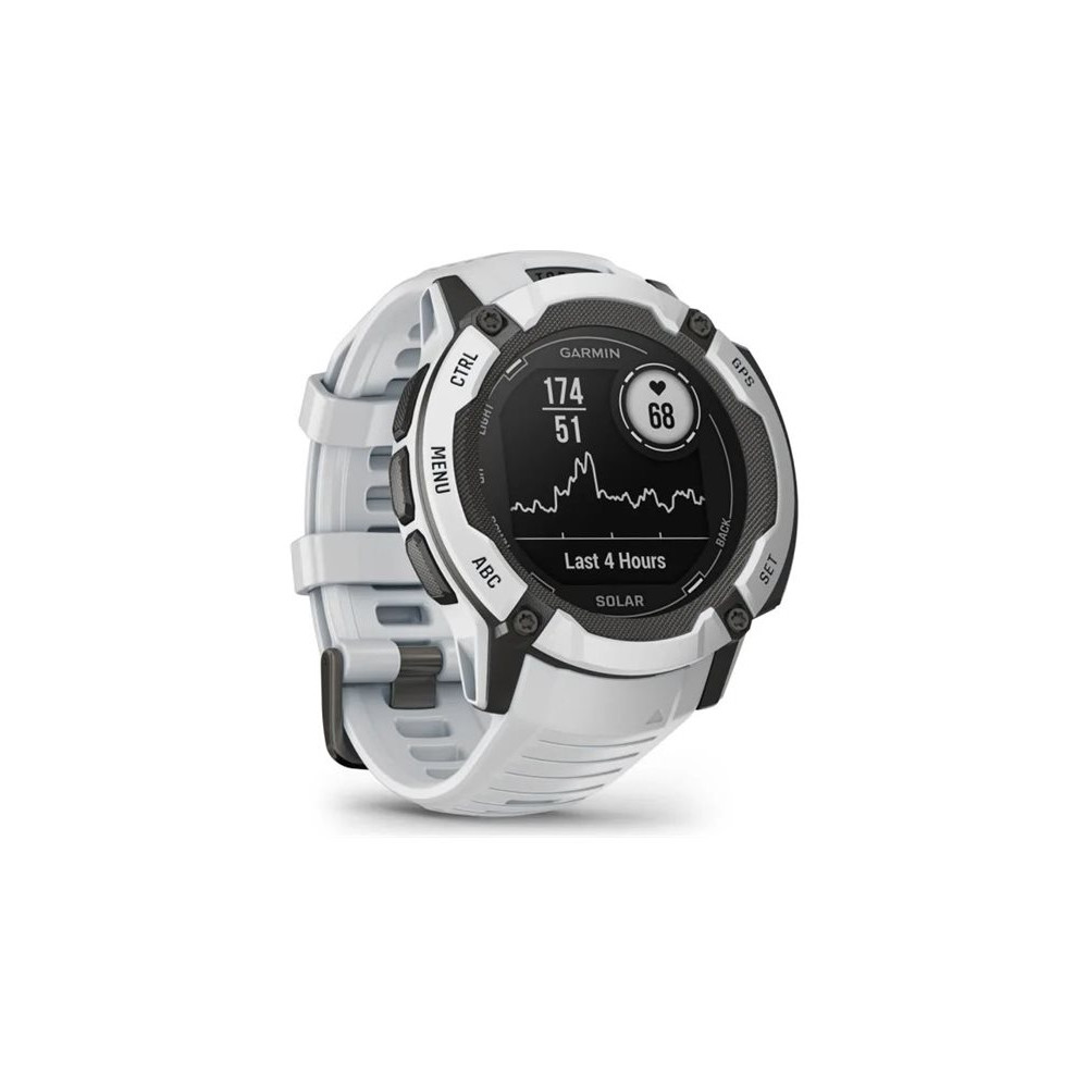 Produktbild för Garmin Instinct 2X Solar - fiberförstärkta polymerer - Ja smart klocka med band - 64 MB - whitestone