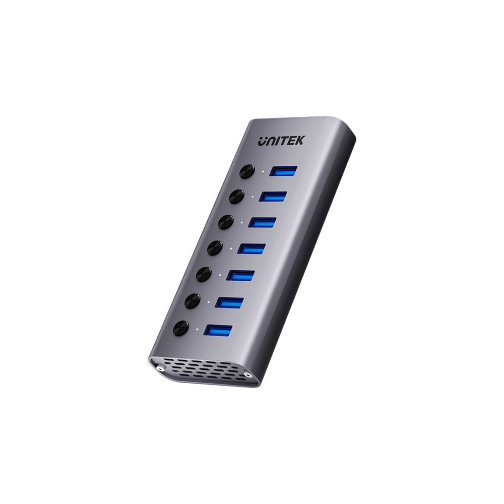 Produktbild för Unitek H1314A - hubb - 7-i-1, individuella strömbrytare - 7 portar
