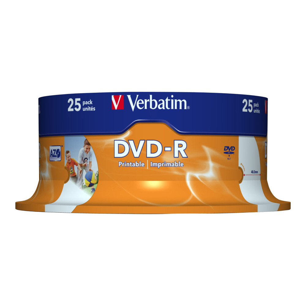 Produktbild för Verbatim - DVD-R x 25 - 4.7 GB - lagringsmedier