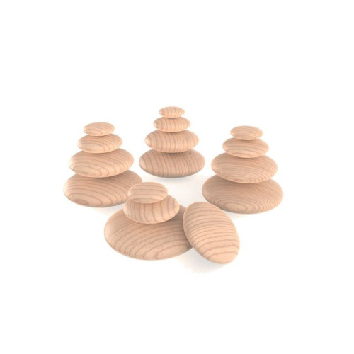 MYPAUZE Trästenar rund olika stl natur 20/fp