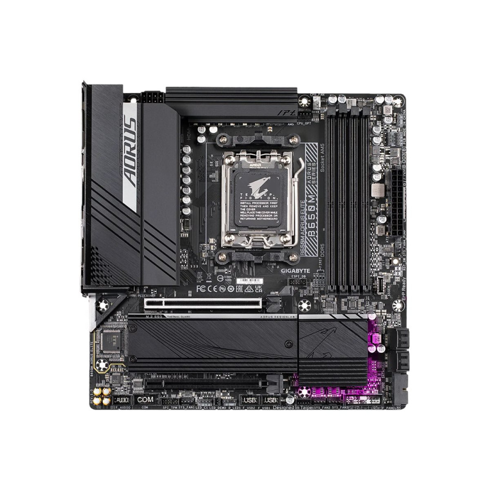 Produktbild för AORUS B650M ELITE - 1.0 - moderkort - micro ATX - Socket AM5 - AMD B650