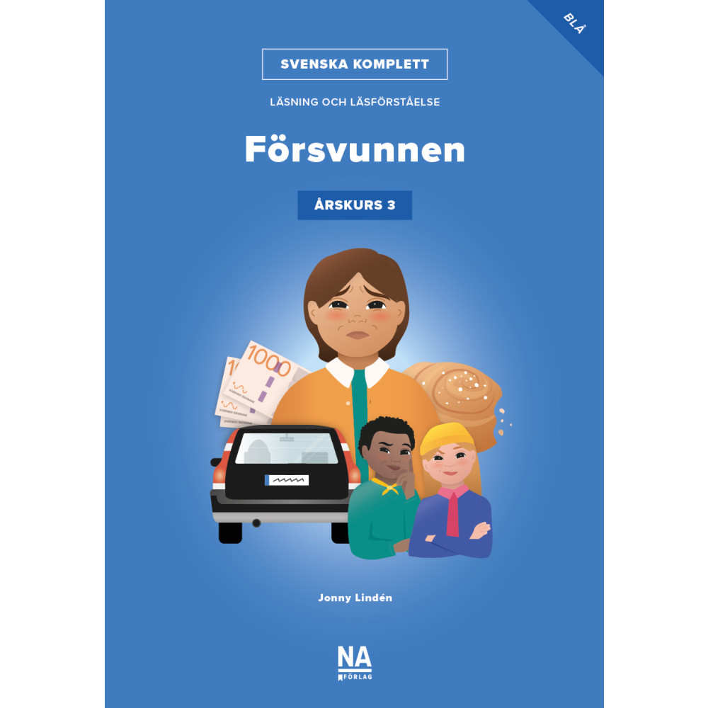 Produktbild för Svenska Komplett – Läsning och läsförståelse åk 3 – Försvunnen blå bok (häftad)