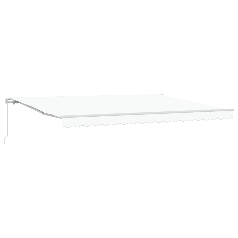Produktbild för Utdragbar markis Vit 450 x 350 x 165 cm Polyester och aluminium