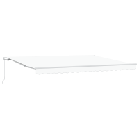 Produktbild för Utdragbar markis Vit 450 x 350 x 165 cm Polyester och aluminium