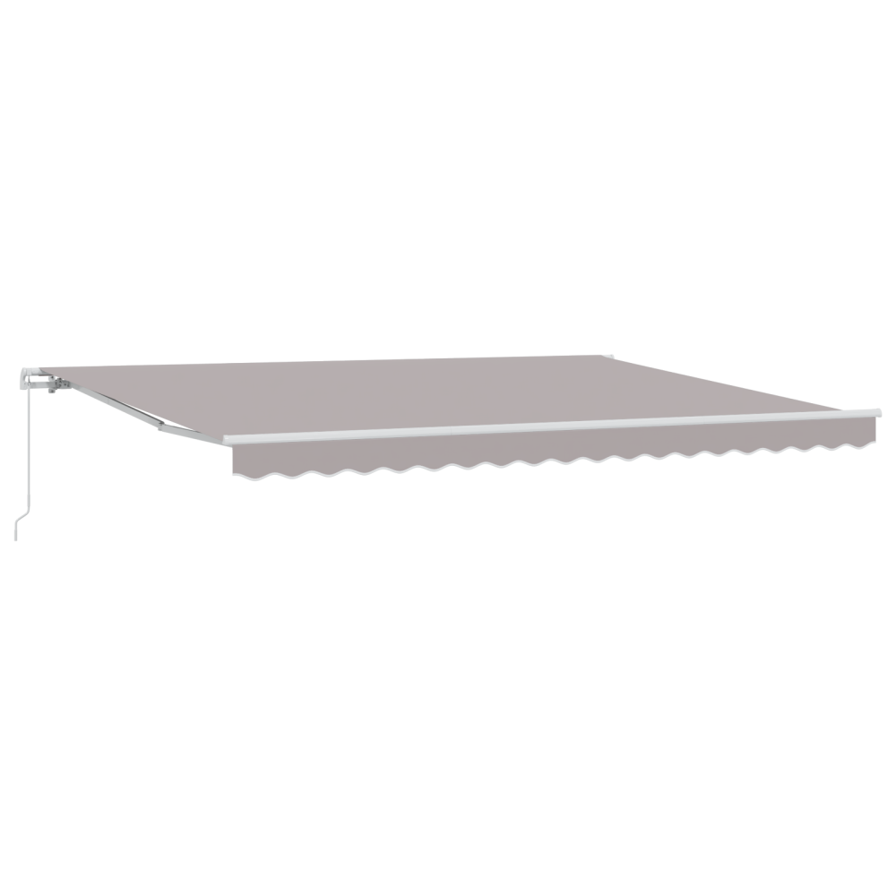 Produktbild för Utdragbar markis Ljusgrå 450 x 350 x 165 cm