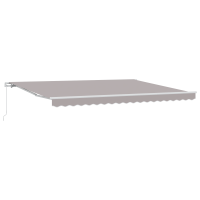 Produktbild för Utdragbar markis Ljusgrå 450 x 350 x 165 cm