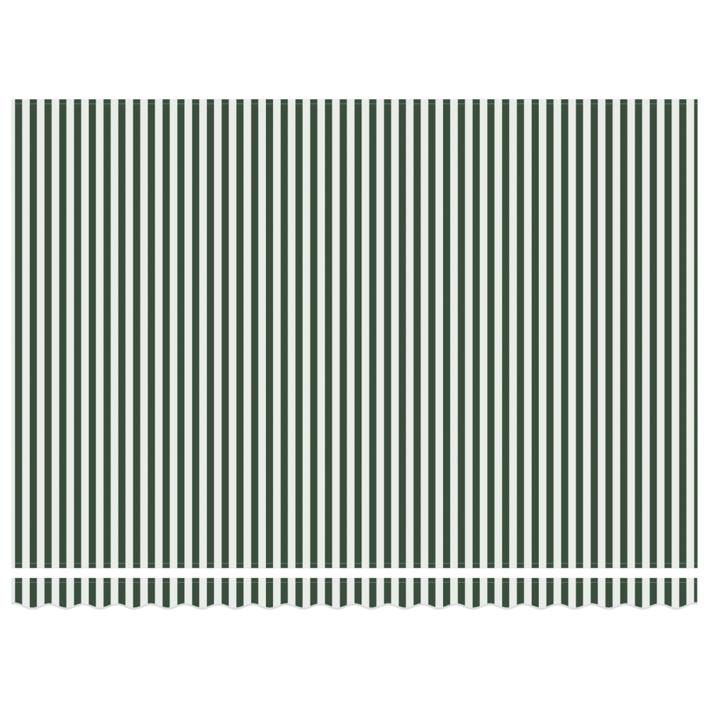 Produktbild för Utdragbar markis Grön och Vit 450 x 350 x 165 cm