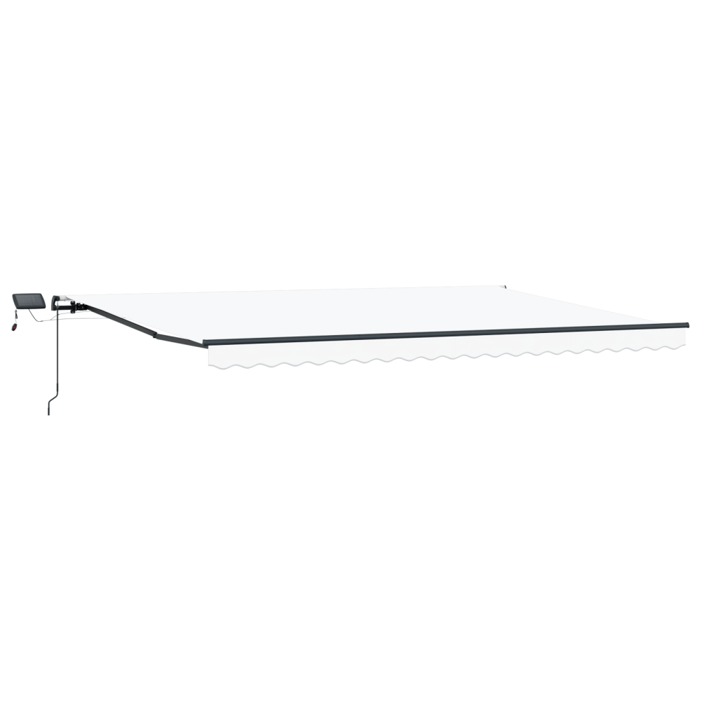 Produktbild för Utdragbar markis Vit 500 × 300 cm Duk och Aluminium