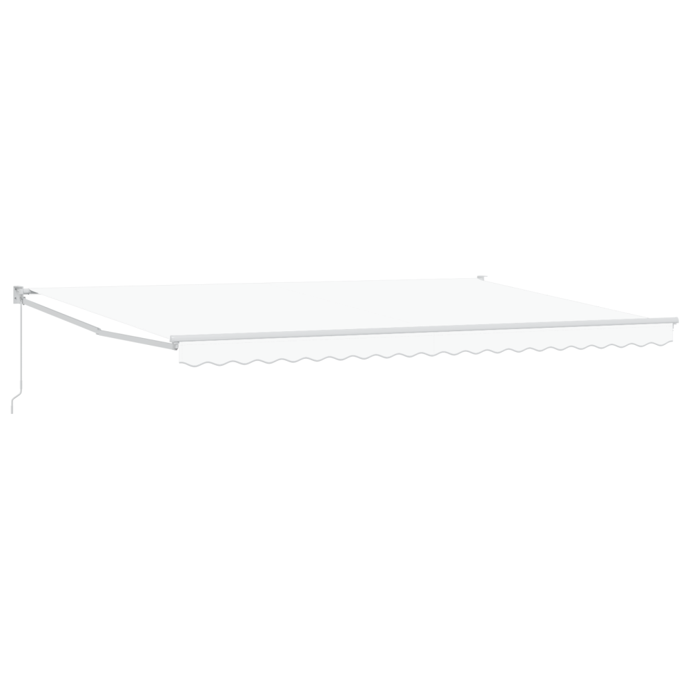 Produktbild för Utdragbar markis Vit 500 x 300 x 165 cm Polyester och aluminium