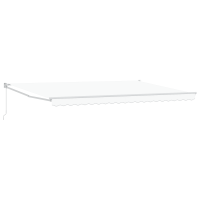 Produktbild för Utdragbar markis Vit 500 x 300 x 165 cm Polyester och aluminium